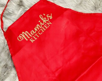 Mamik's Kitchen Apron (Mamik=Grandma in Armenian) Also available in Tatik and Medz Mama or customized