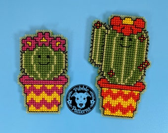 Cactus Gal Pals - Subversive Modern Cross Stitch Pattern PDF File - Instant Download - Pibble Patterns