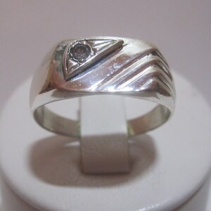 925 Sterling Silver Ring with a stone Elegant gift for a Girl or Man