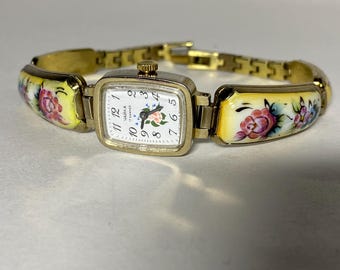 Gilded Cocktail watch Chaika for women Seagull, small oval women's watch jewelry gift, evening watch rare