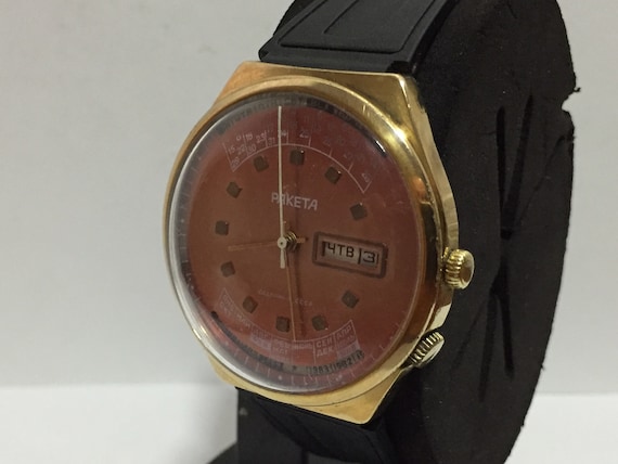 RAKETA Rare Vintage Soviet watch, mechanical mens… - image 3