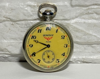Orologio da tasca vintage SERKISOF Molnija URSS. Orologio Molnija sovietico URSS Molnyja fulmine. Un regalo perfetto per lui!