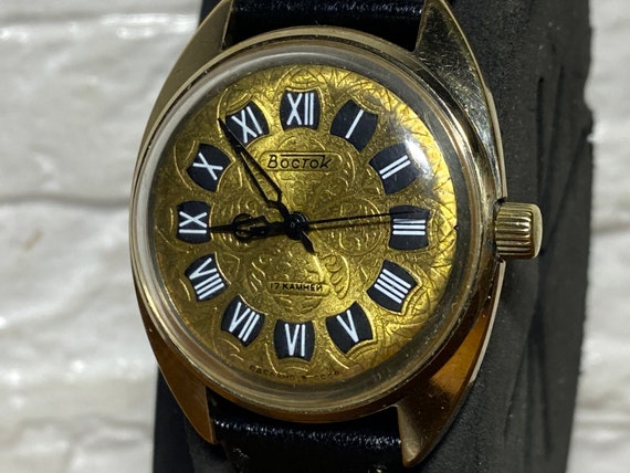 Vintage Gilded watch Vostok, Soviet men's watch V… - image 1