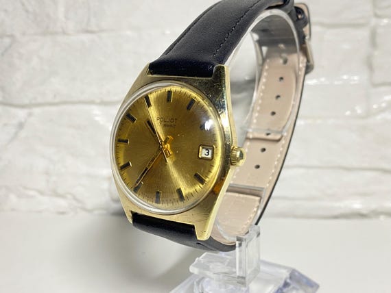 Poljot 17 Jewels Mens Wrist Mens Watch AU10 USSR RARE Serviced by