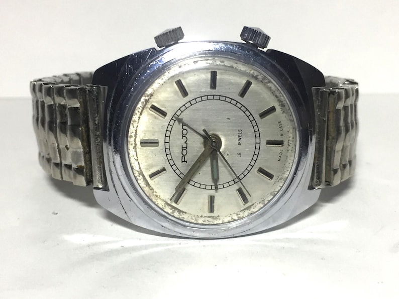 Men’s vintage Soviet Mechanical alarm Watch, Poljot Watch, Mechanical Watch, Poljot Watch, Gift for him image 3