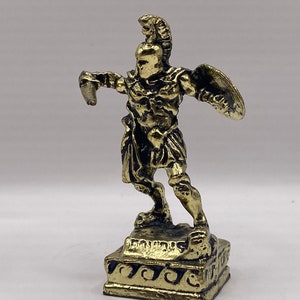 Electroplated miniature. Greek sculpture. Tin soldier. ancient world. Greece. Greek hoplite.