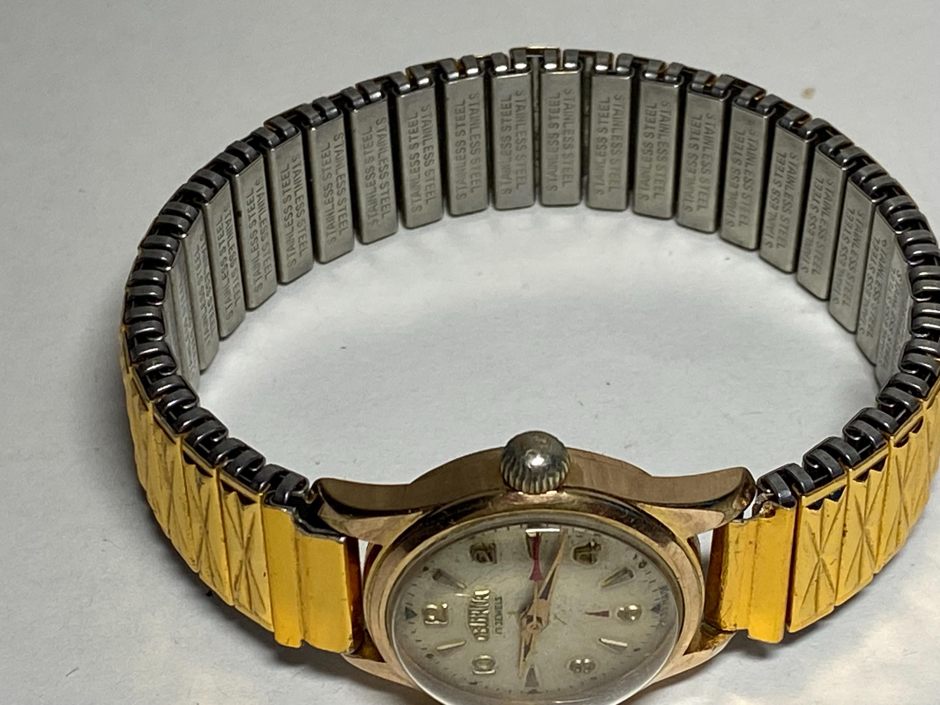 DELBANA 17 JEWELS 18K 750 時計　スイス スイス製 DELBANA レディース腕時計 金メッキ 17J ゴールド 20ミクロン