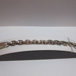 Sterling Silver Curb Link Chain Bracelet Men&#39;s Sterling Silver chunky Curb Link Bracelet Silver Curb