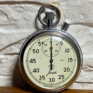 USSR Vintage Mechanical Stopwatch-Chronometer, stopwatch AGAT, sports equipment, AGAT, mechanical stopwatch