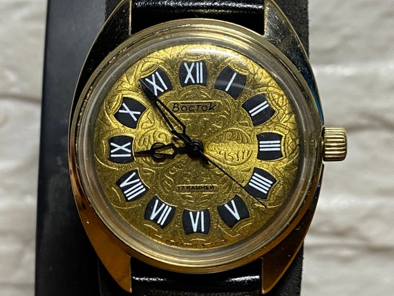 Vintage Gilded watch Vostok, Soviet men's watch V… - image 4