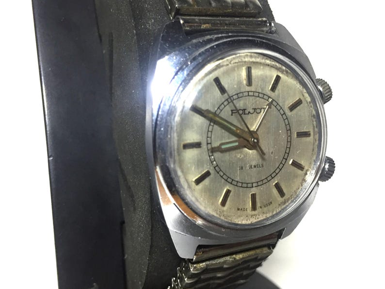 Men’s vintage Soviet Mechanical alarm Watch, Poljot Watch, Mechanical Watch, Poljot Watch, Gift for him image 5