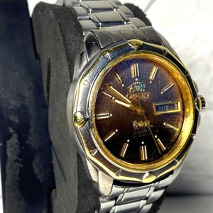 Reloj mecánico japonés vintage para hombre, reloj automático de titanio Orient, reloj mecánico, reloj Orient, regalo para él