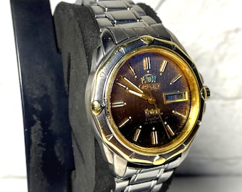 Men's vintage Japanese Mechanical Watch, Orient Automatic Titanium Watch, Mechanical Watch, orient watch, Gift for him