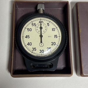 USSR Vintage Mechanical Stopwatch-Chronometer, stopwatch AGAT, sports equipment, AGAT, mechanical stopwatch