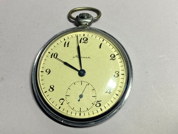 Molnija Vintage USSR Pocket watch molnija Soviet USSR molnyja  Great gift for him!