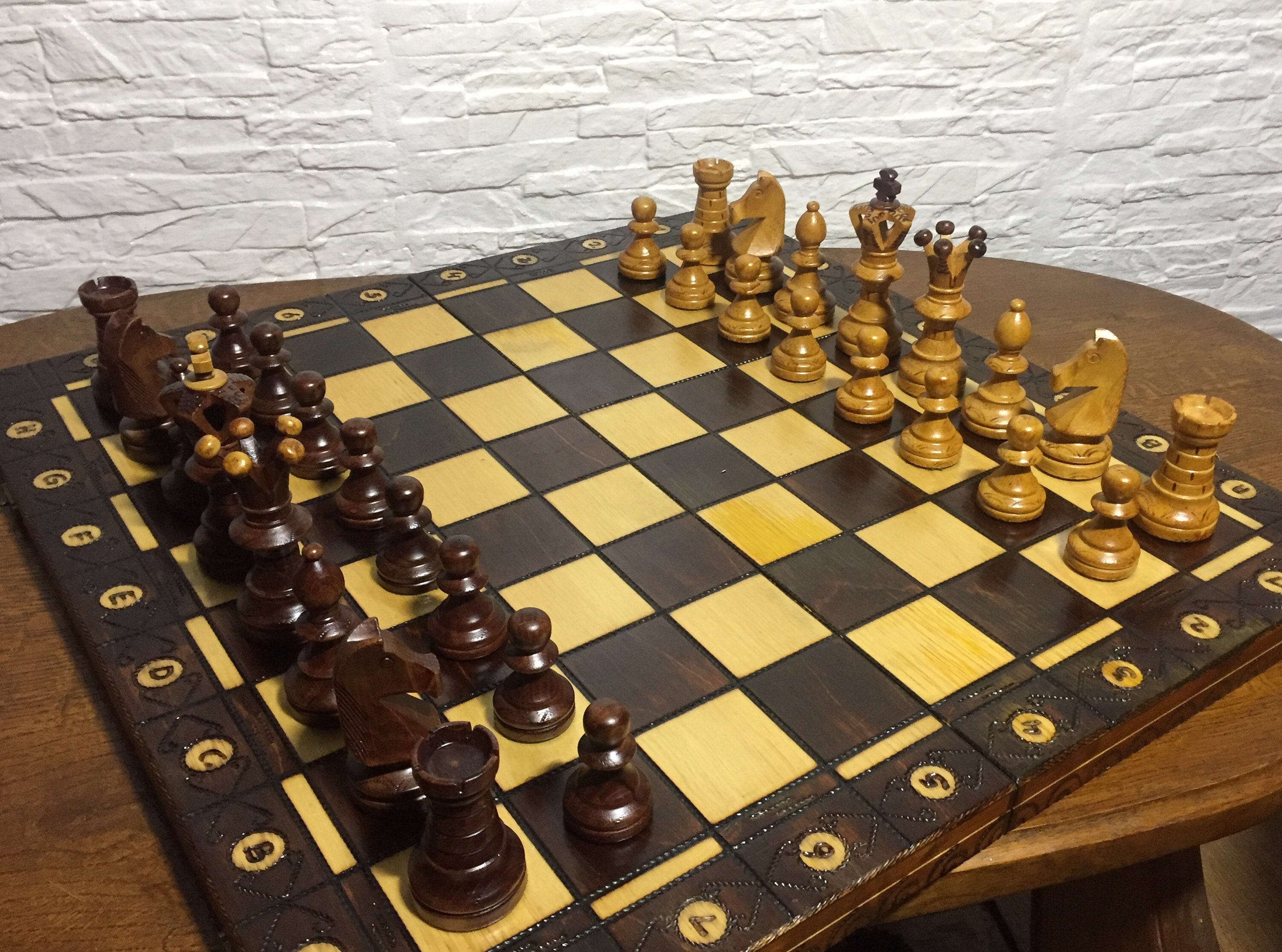 Wooden Large Chess Set Handmade Chess Wooden Chess Chess | Etsy