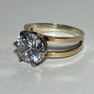 New!925 Sterling Silver Gold 375 Ring USSR with a stone Elegant gift for a girl