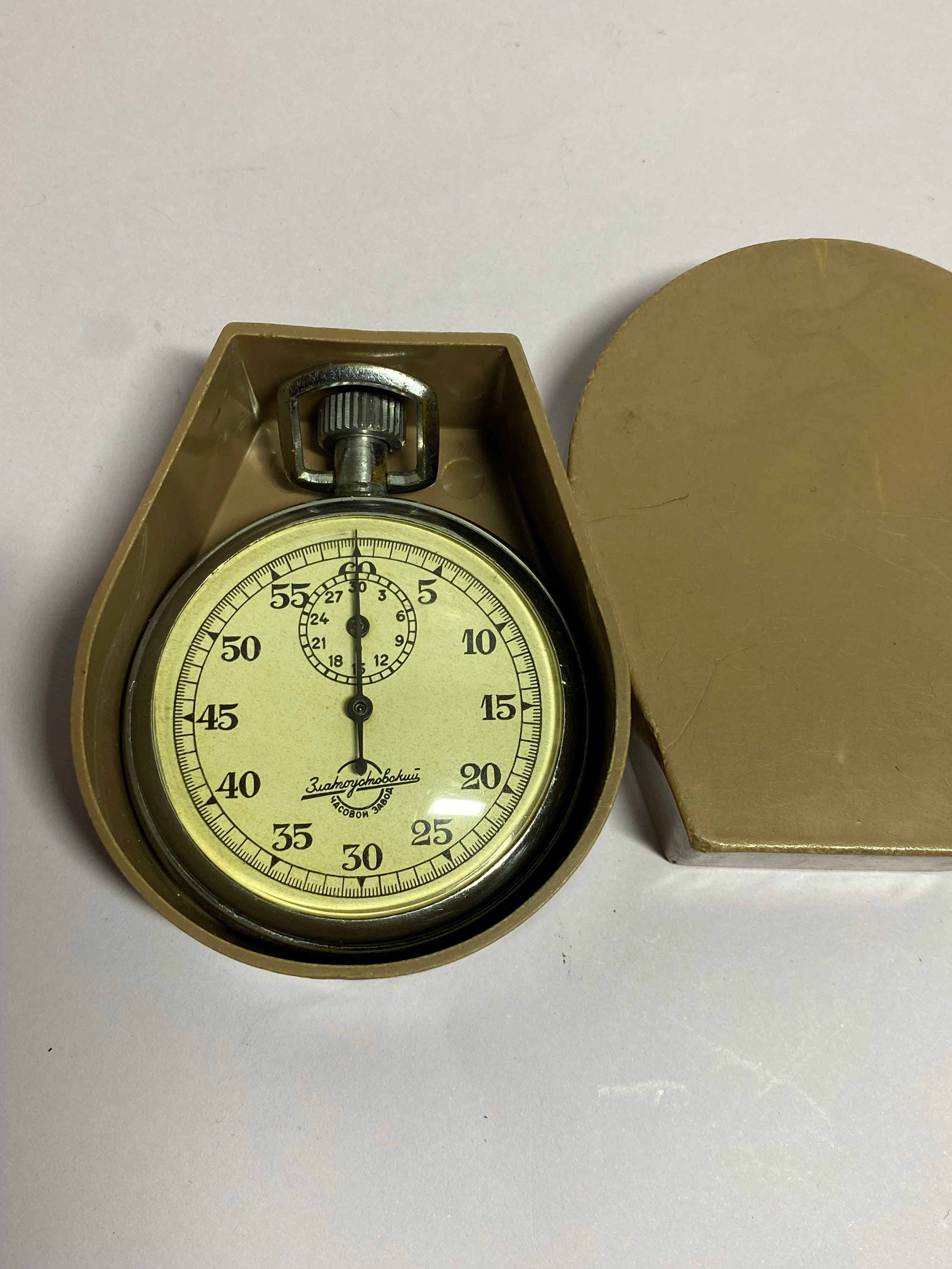 USSR Vintage Mechanical Stopwatch-chronometer, Stopwatch Zlatoust ...