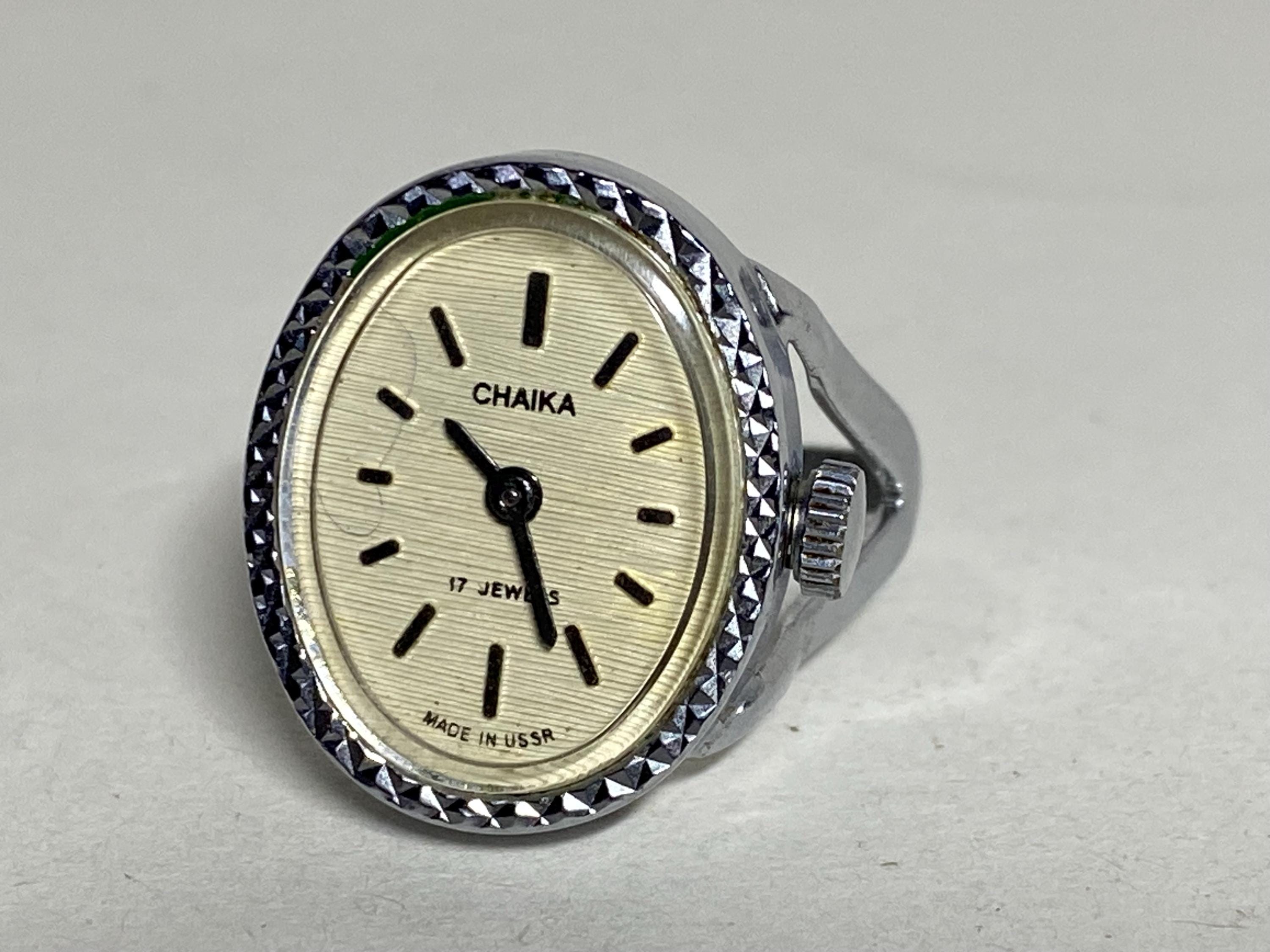 CHAYKA シグネット ヴィンテージ ラブリー ソビエト 機械式 透かし彫り