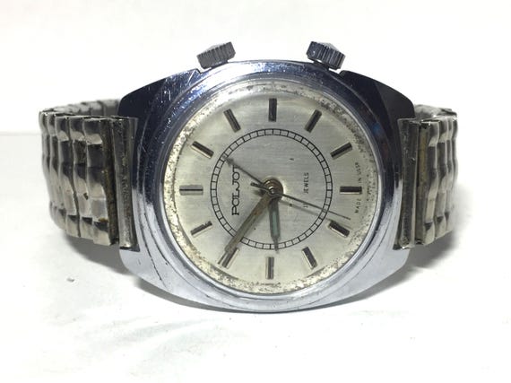 Men’s vintage Soviet Mechanical alarm Watch, Poljot Watch, Mechanical Watch, Poljot Watch, Gift for him