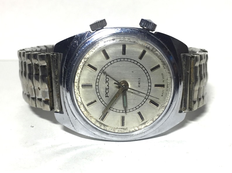 Men’s vintage Soviet Mechanical alarm Watch, Poljot Watch, Mechanical Watch, Poljot Watch, Gift for him image 1