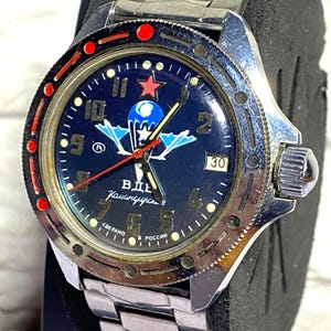 Sovjet automatisch horloge "Vostok" "Amphibia", NOS horloge, Russisch horloge, duikhorloge, vintage horloge, horloge van de luchtmacht "Komandirskie"