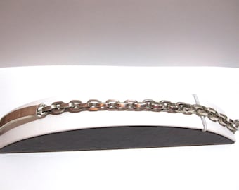 Vintage Friedrich Binder 800 Silver Massive Curb Link Chain