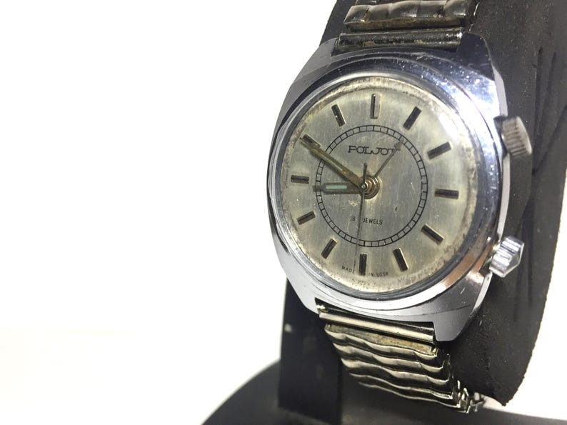 Men’s vintage Soviet Mechanical alarm Watch, Poljot Watch, Mechanical Watch, Poljot Watch, Gift for him image 4