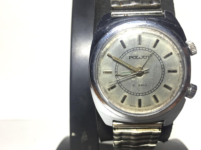 Men’s vintage Soviet Mechanical alarm Watch, Poljot Watch, Mechanical Watch, Poljot Watch, Gift for him image 2