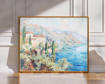 Vintage Ozean Reise Kunstdruck | Italien Wand Kunst | Ölgemälde | Wohnzimmer Wandkunst | Vintage Druck | Wohnkultur | Digital DRUCKBAR