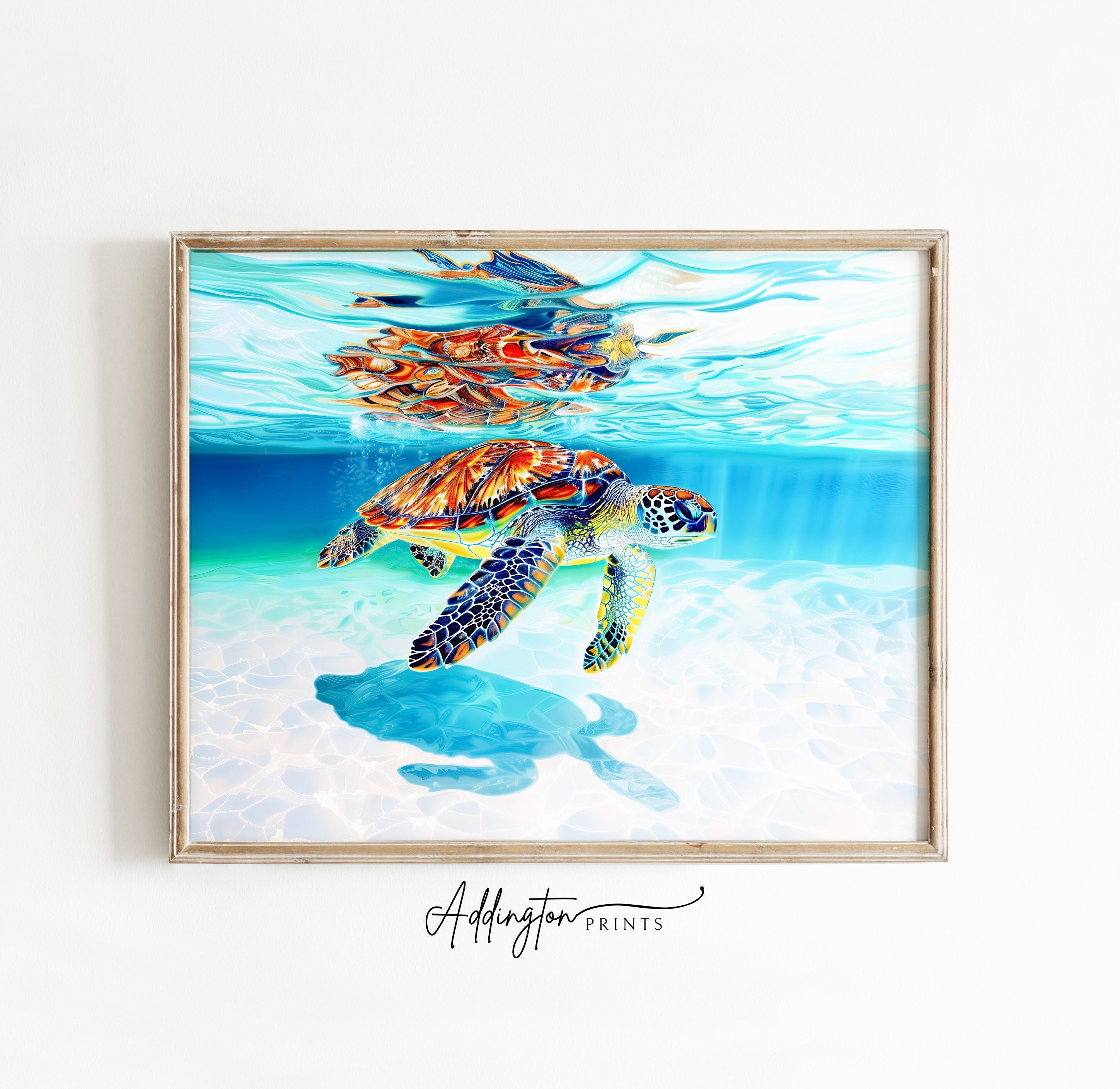 ウミガメのデコレーション | ウミガメのウォールアート | 海洋動物の海