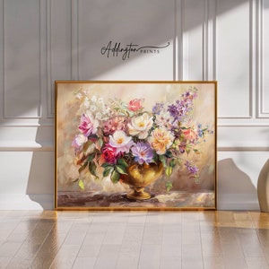 Flowers Painting | Still Life | Botanical Art Print | Wall Art | Oil Painting Print | Floral Wall Art | Spring Decor | Digital | PRINTABLE