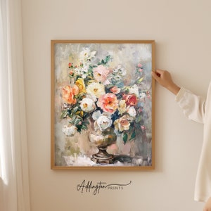 Flowers Painting | Still Life | Botanical Art Print | Wall Art | Oil Painting Print | Floral Wall Art | Spring Decor | Digital | PRINTABLE