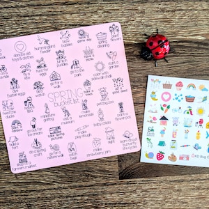 Spring Activity Bucket List With Stickers