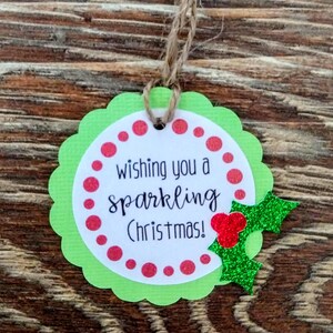 Sparkling Cider Christmas Gift Tag image 2