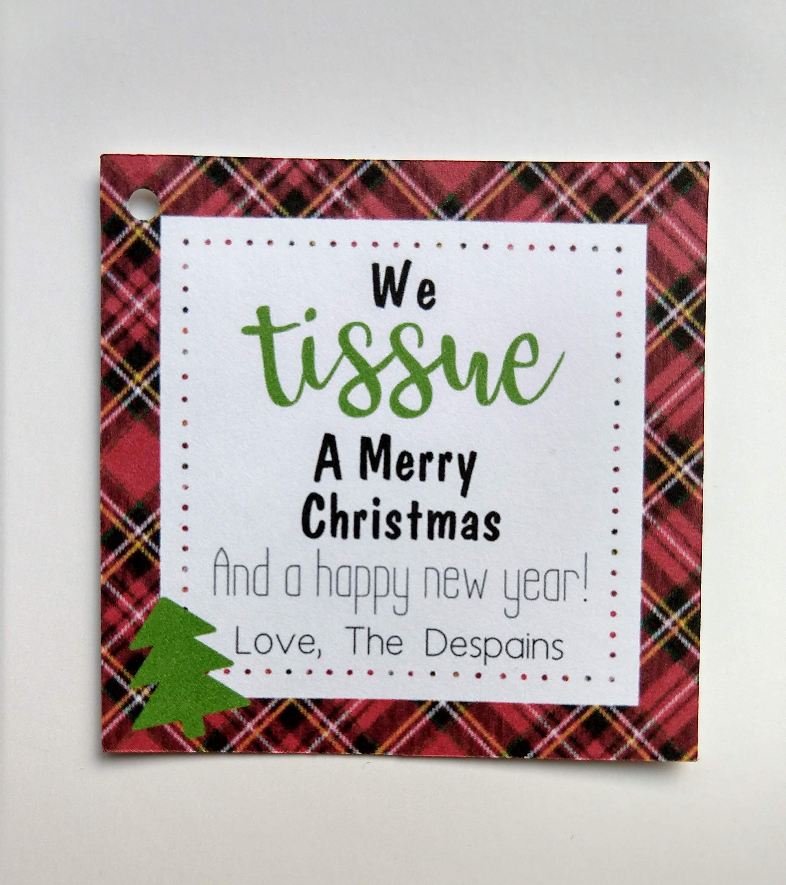 we tissue a merry christmas printed neighbor gift tags - etsy