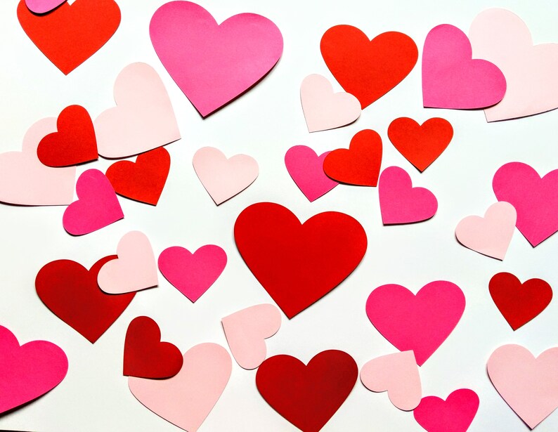 Die Cut Paper Hearts Etsy