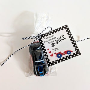GEDRUKT valentijnskaartje raceauto