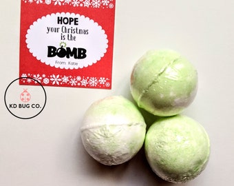 Hope Your Christmas is the Bomb- PRINTED Bath Bomb Christmas Gift Tag