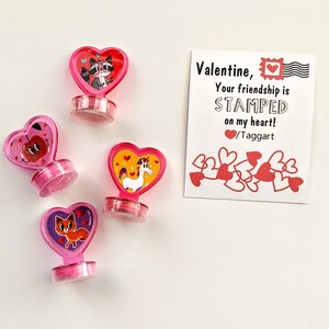 Valentine, Uw vriendschap is gestempeld op mijn hart gedrukt cadeau tag