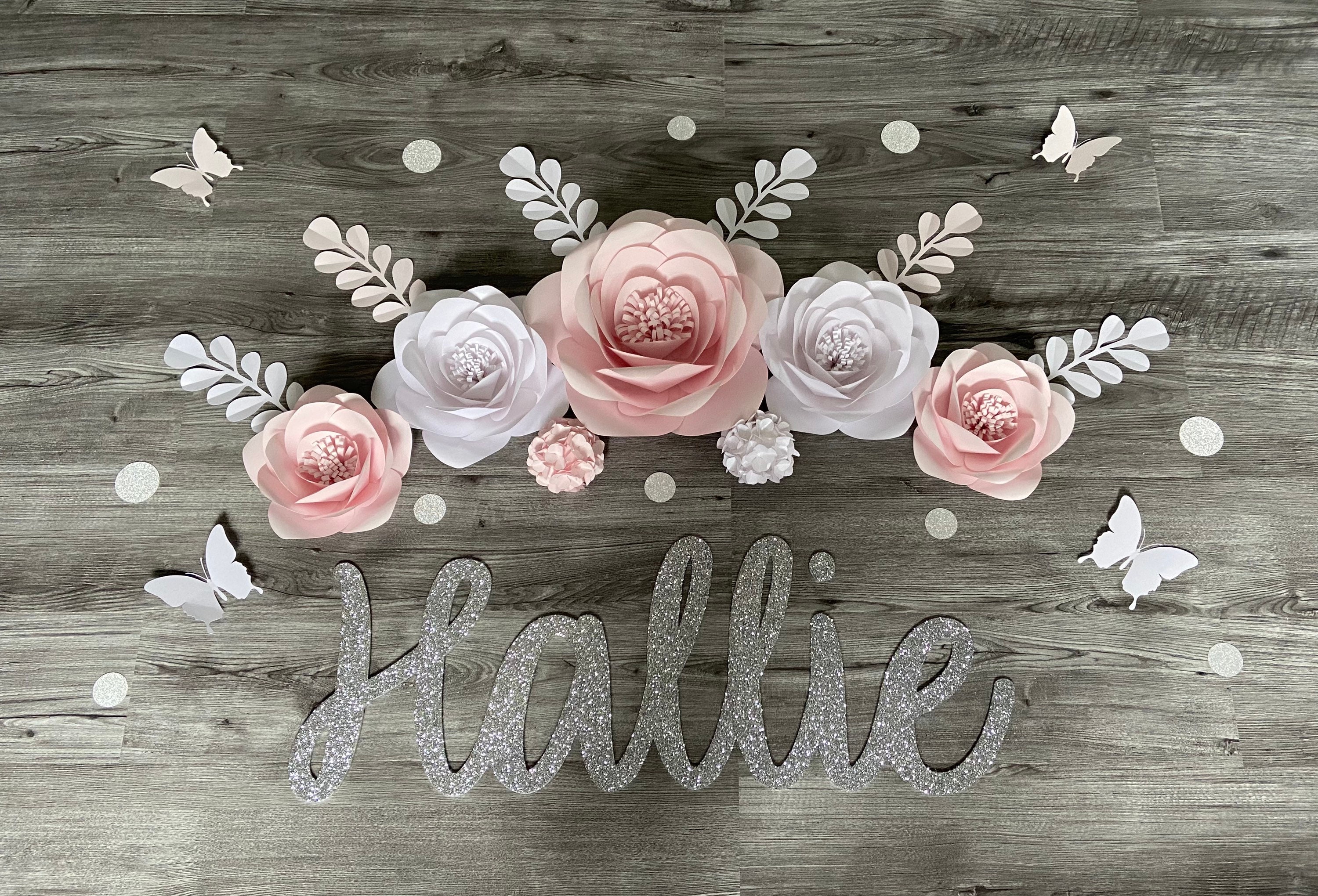 Paper Flowers Nursery Decor Girls Bedroom Wall Decor Annie Etsy