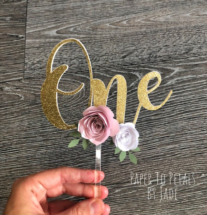 1st Birthday Cake Topper 'one' Etsy UK