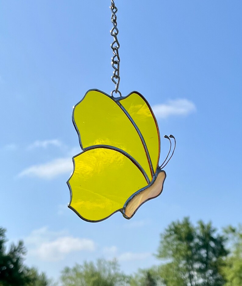 Butterfly Stained Glass Suncatcher Etsy