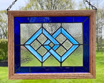 Stained Glass Window Panel: Handcrafted Home Decor