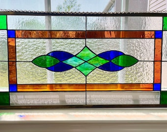 Victorian Stained Glass Transom Window