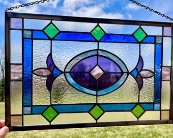 Victorian Stained Glass Window Panel