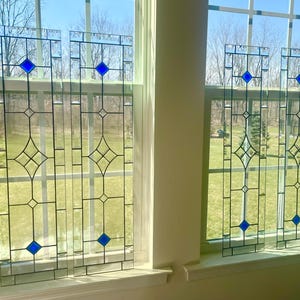Stained Glass Cabinet Insert or Transom Window