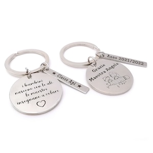 Personalized Teacher Gift Elementary Teachers Kindergarten Teacher Personalized Keychain School Teacher