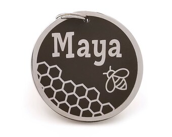 Medaglietta cane personalizzata personalizzabile medagliette gatto dog id tag targhetta animali domestici natura ape