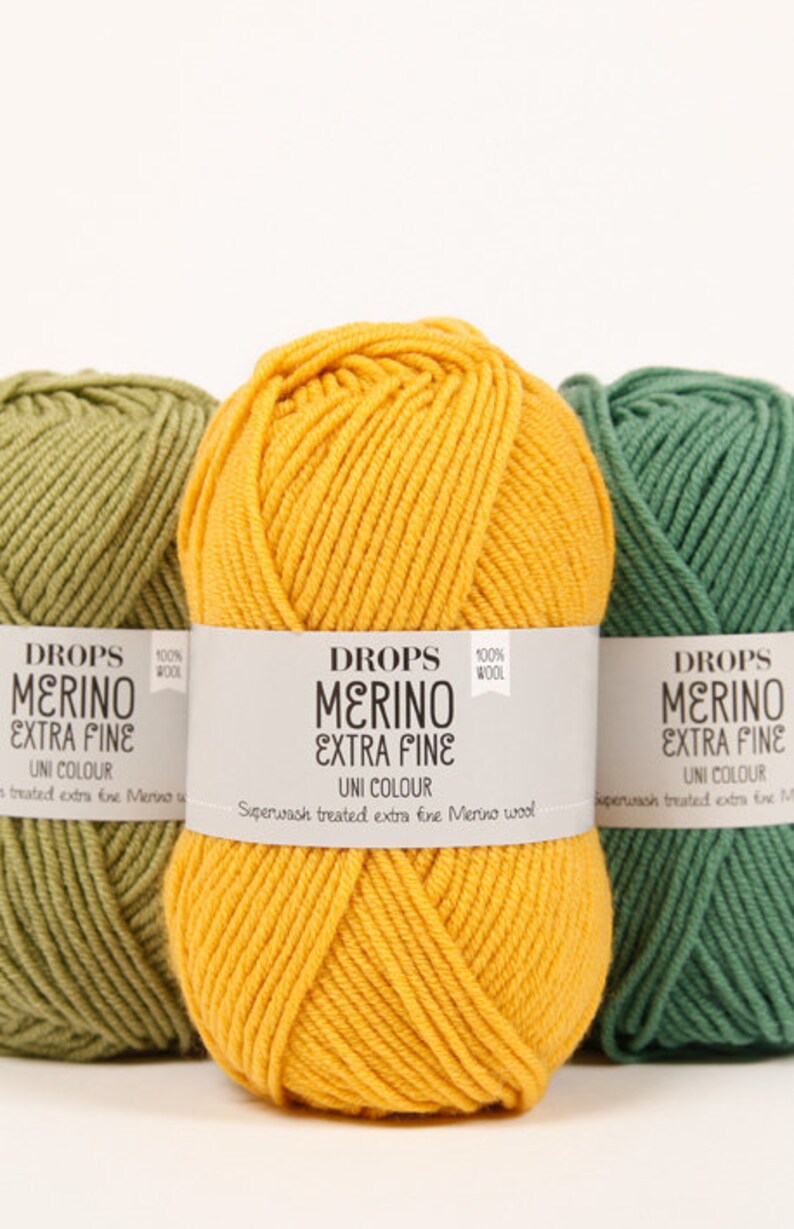DROPS Merino Extra Fine 100 extra fine merino yarns/ 1 skeins Etsy
